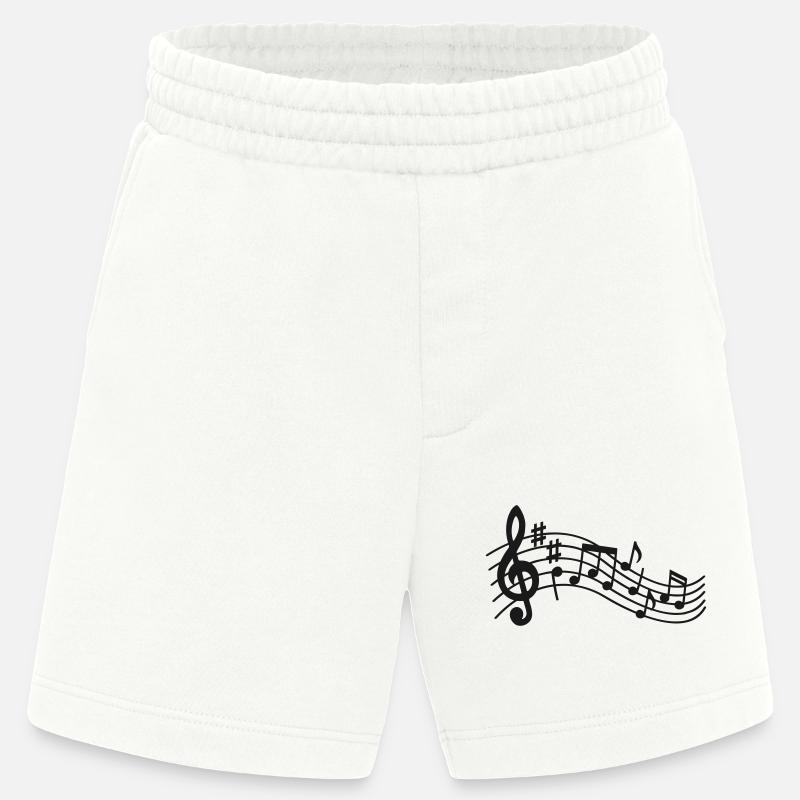 Notation musicale Notation musicale Clef Partition - Short bio épais fabriqué en UE - OFF WHITE