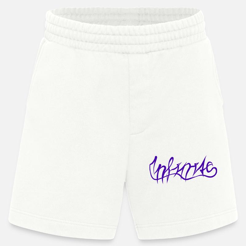 Purple Graffiti Lettering Pattern - Heavyweight Shorts - made by SPREAD  - OFF WHITE