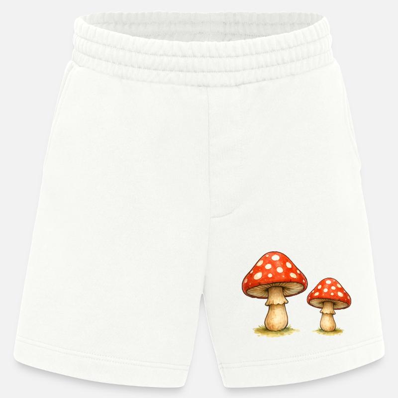 Red Toadstool Duo - Heavyweight Shorts - made by SPREAD  - OFF WHITE