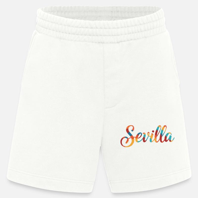 Sevilla Regenbogen Script - Heavyweight Shorts - made by SPREAD  - OFF WHITE