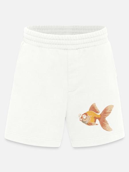 Goldfisch mit Brille Cartoon - Heavyweight Shorts - made by SPREAD  - OFF WHITE