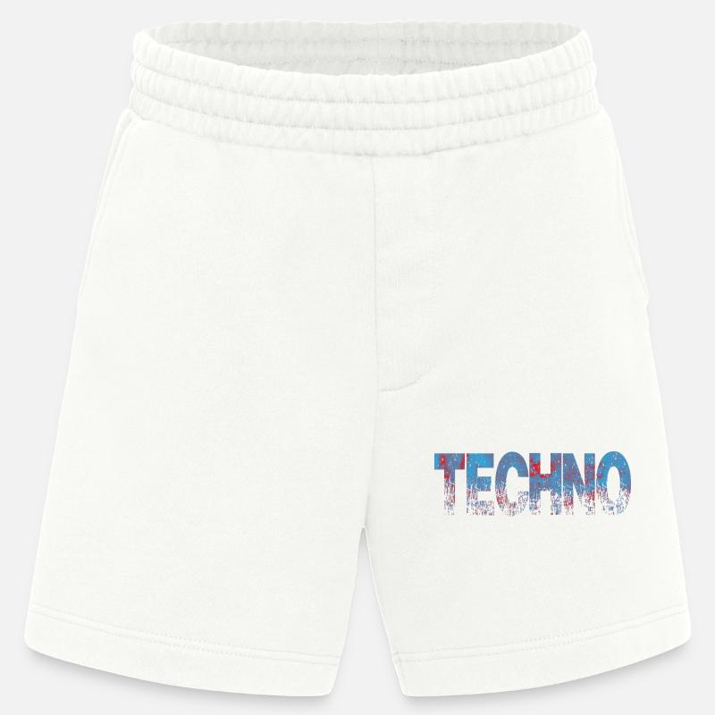 Techno Texte en difficulté Art - Short bio épais fabriqué en UE - OFF WHITE