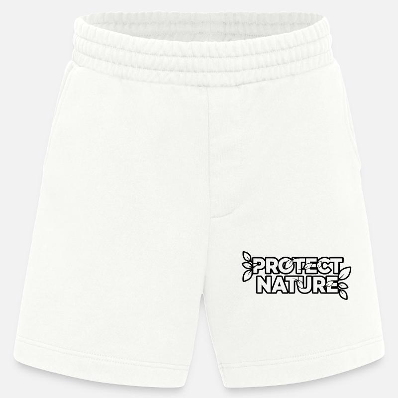 Protect Nature | Umweltschutz Statement Vektor - Heavyweight Shorts - made by SPREAD  - OFF WHITE