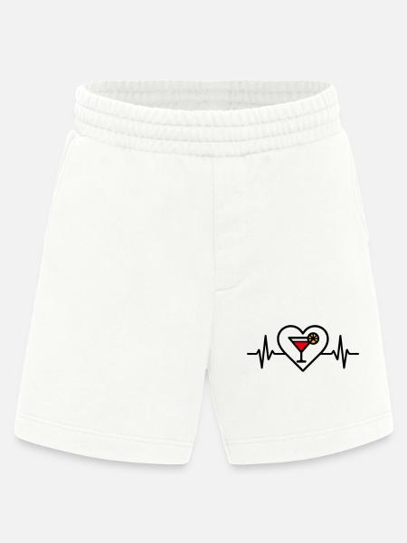 Cocktail Heart Aperitif Drink - Heavyweight Shorts - made by SPREAD - OFF WHITE