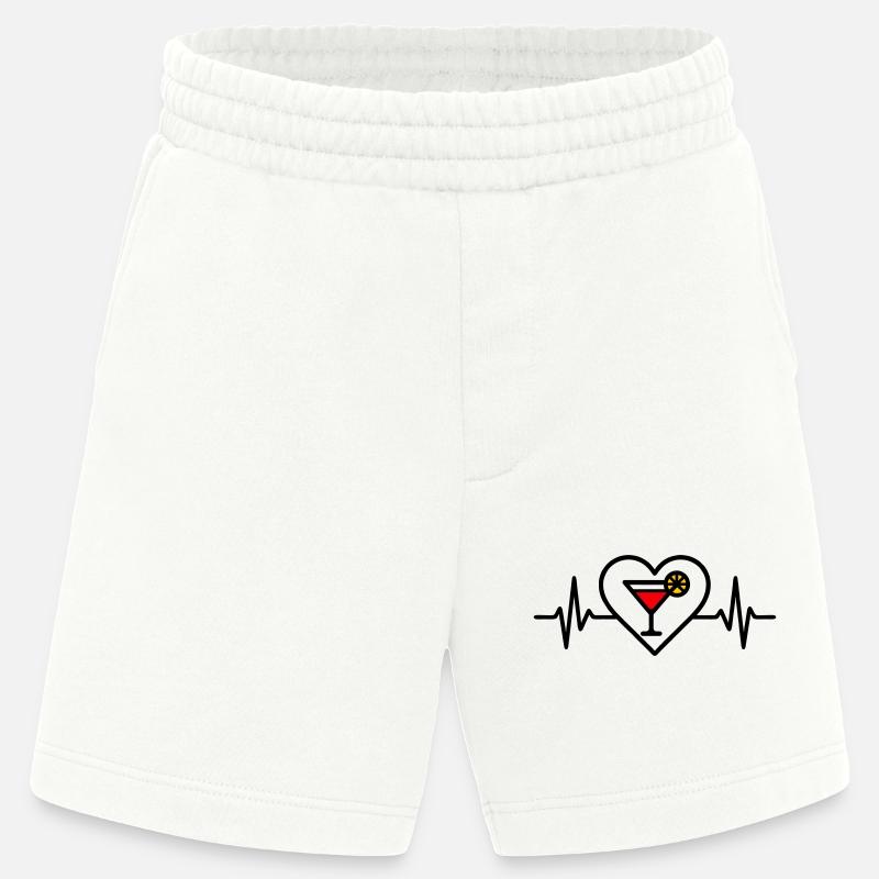 Cocktail Herz Aperitif Getränk - Heavyweight Shorts - made by SPREAD  - OFF WHITE