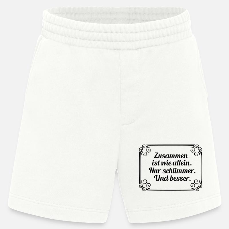 Ensemble, c’est comme seul - Short bio épais fabriqué en UE - OFF WHITE