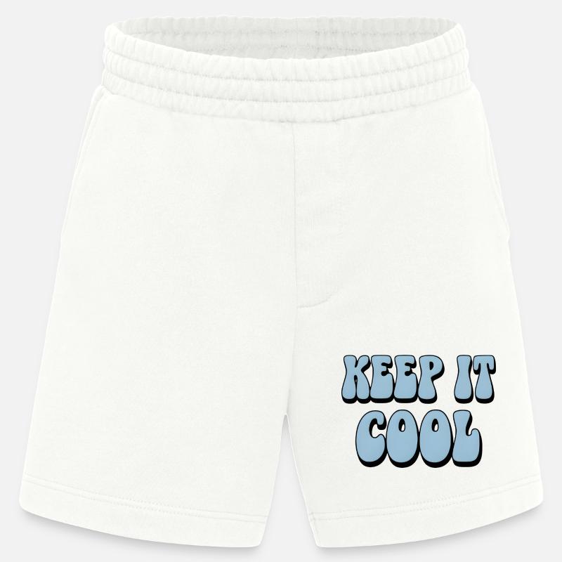 Halten Sie es cool Bubble Text - Heavyweight Shorts - made by SPREAD  - OFF WHITE