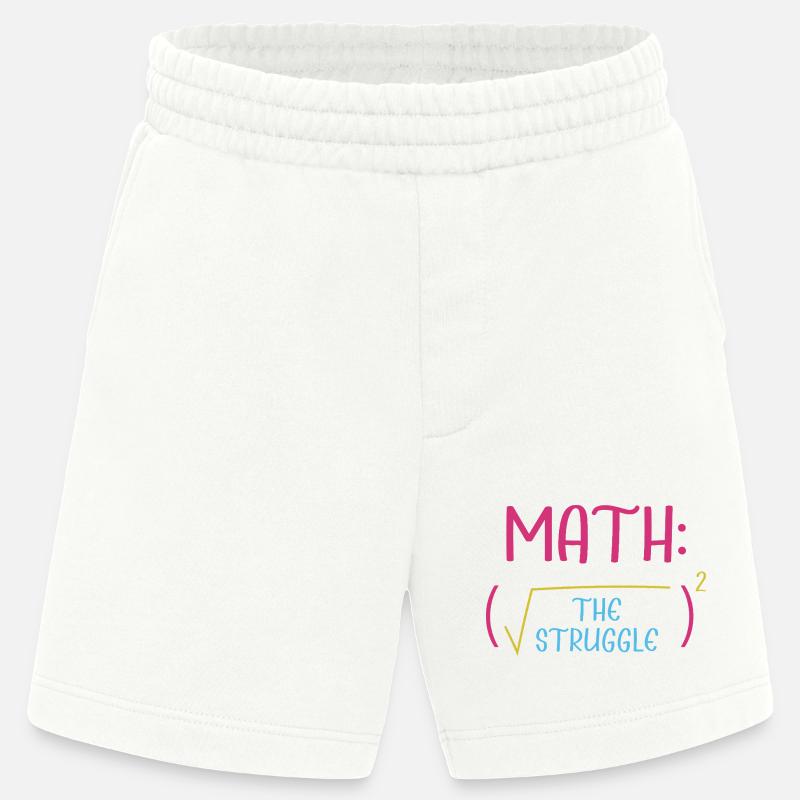 Math Math Math Teacher Mathematician - Heavyweight Shorts - made by SPREAD  - OFF WHITE