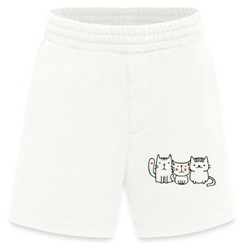 drei kleine Katzen - Heavyweight Shorts - made by SPREAD  - OFF WHITE - Vorne