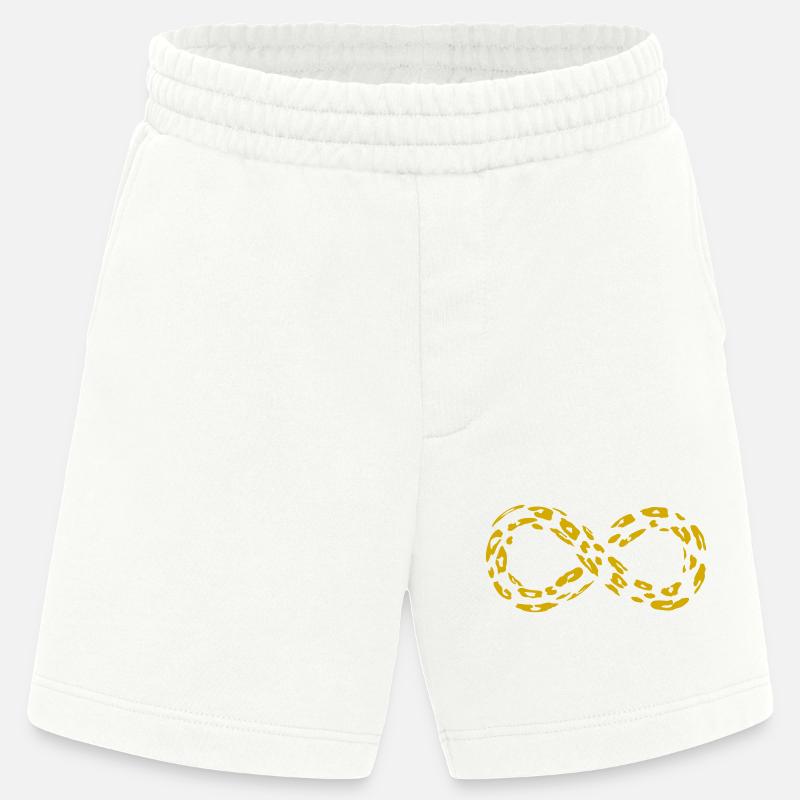 Leopard Infinity Loop (alternate) - Heavyweight Shorts - made by SPREAD  - OFF WHITE