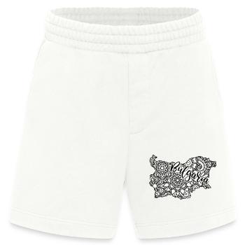 Bulgarien Schwarzes Meer Rosa Mandala Karte - Heavyweight Shorts - made by SPREAD  - OFF WHITE - Vorne