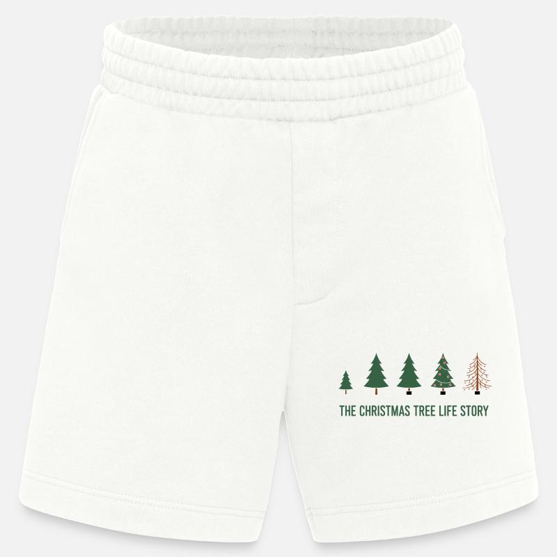 Weihnachtsbaum Evolution – Lustiges Xmas Design - Heavyweight Shorts - made by SPREAD  - OFF WHITE