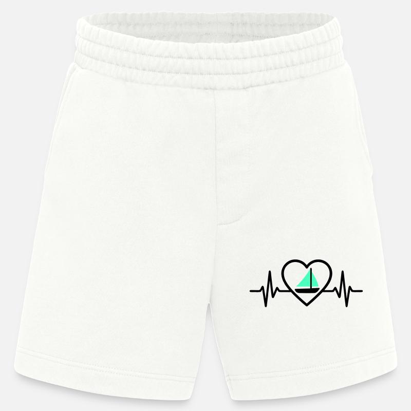 Heart Sailing – Passion Boat - Heavyweight Shorts - made by SPREAD  - OFF WHITE
