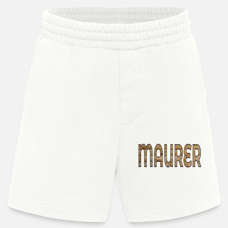 BRIQUES DE CONSTRUCTION DE MAÇONS - Short bio épais fabriqué en UE - OFF WHITE