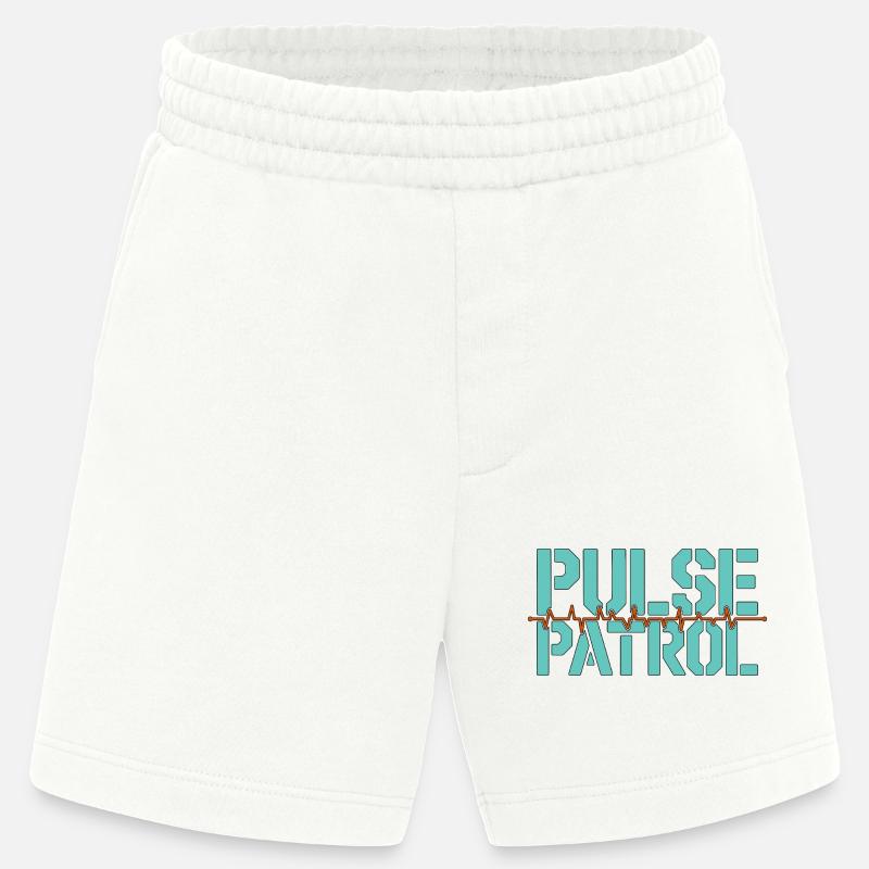 Cardiac Tech Pulse Patrol Pacemaker Technician - Heavyweight Shorts - made by SPREAD  - OFF WHITE