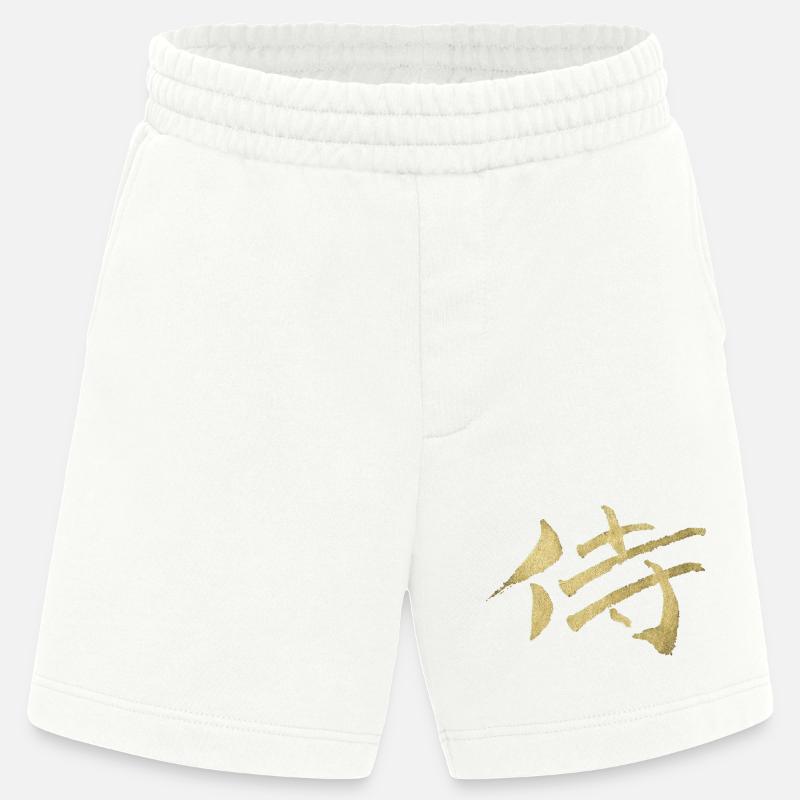 Samurai - Japanisches Schriftzeichen - Heavyweight Shorts - made by SPREAD - OFF WHITE