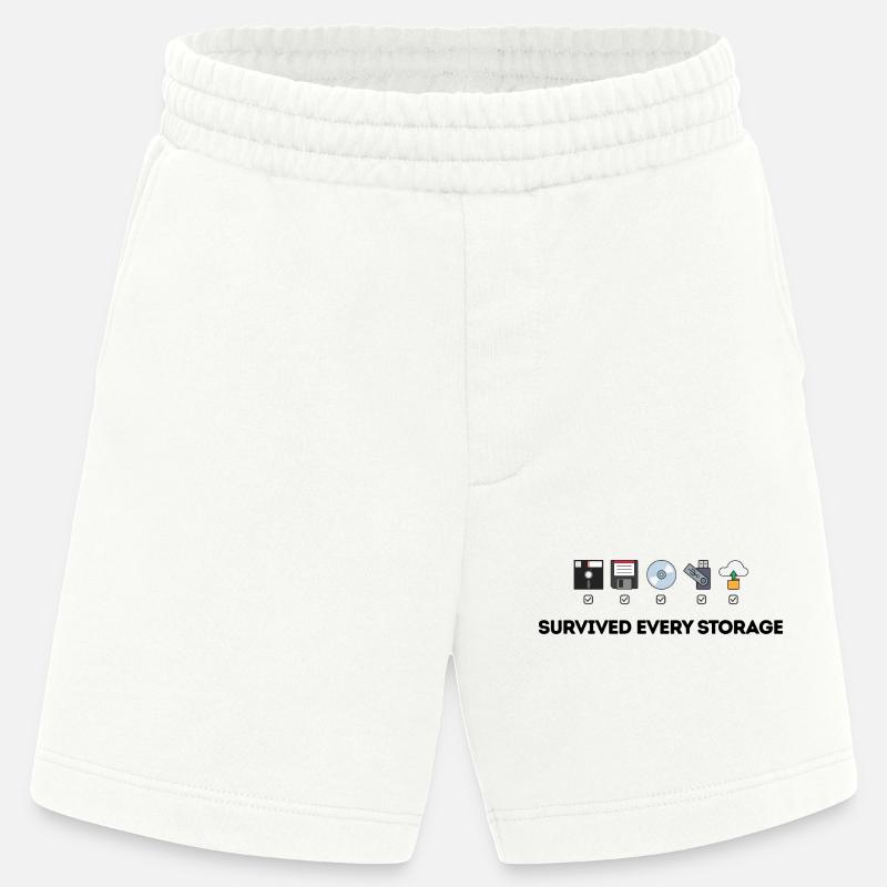 Data Storage Evolution - Tech Icons - Heavyweight Shorts - made by SPREAD  - OFF WHITE