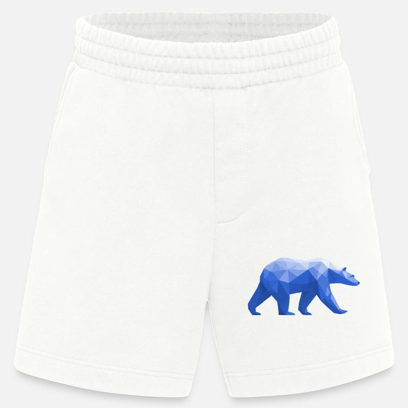 Polar Bär Polygon Eisbär Winter - Heavyweight Shorts - made by SPREAD  - OFF WHITE