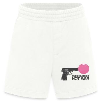 Make Bubbles Not War – Funny Ironic Gun - Heavyweight Shorts - made by SPREAD  - OFF WHITE - Vorne