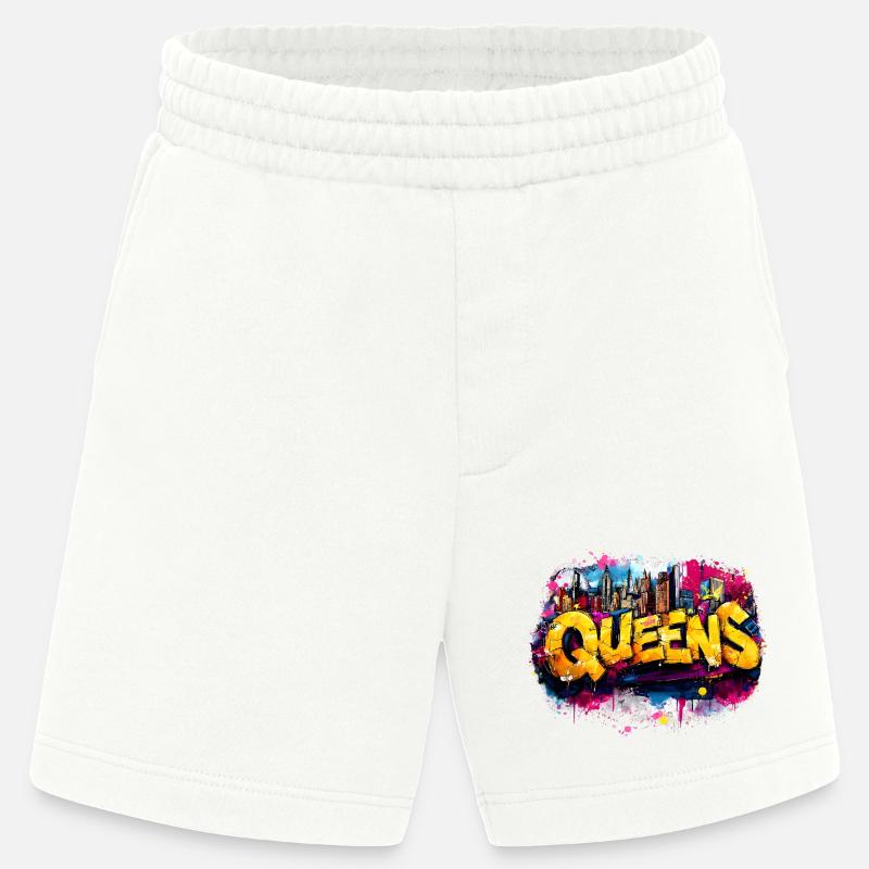 Queens Graffiti Skyline Farbexplosion - Heavyweight Shorts - made by SPREAD  - OFF WHITE