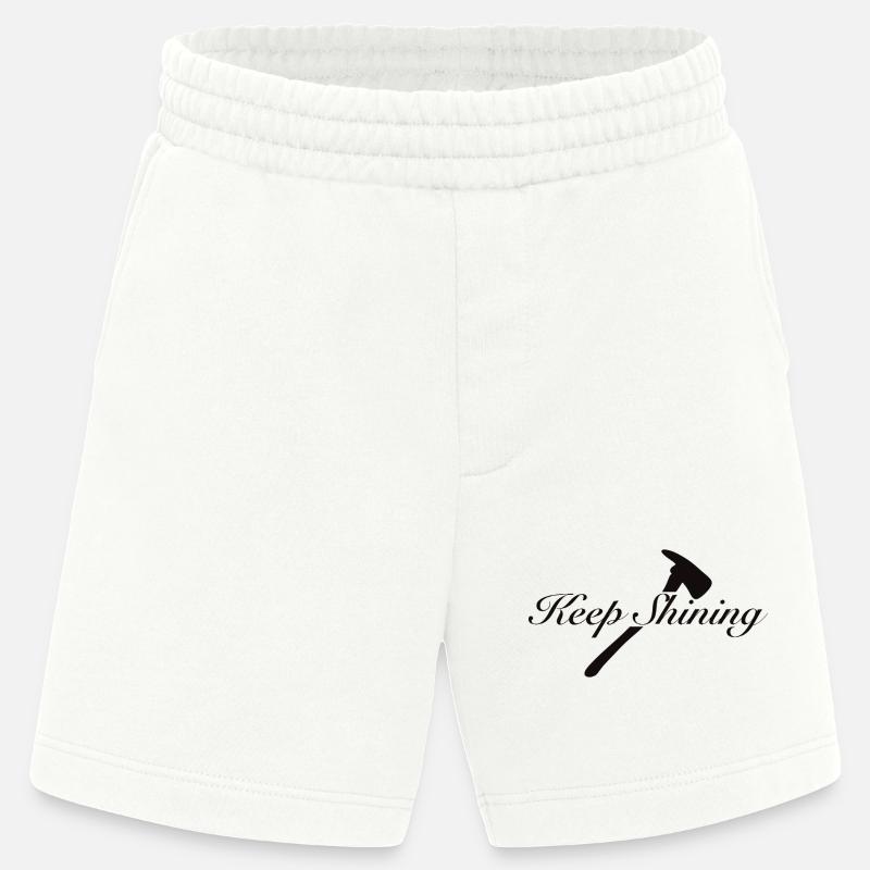 Keep Shining  - Heavyweight Shorts - made by SPREAD  - OFF WHITE