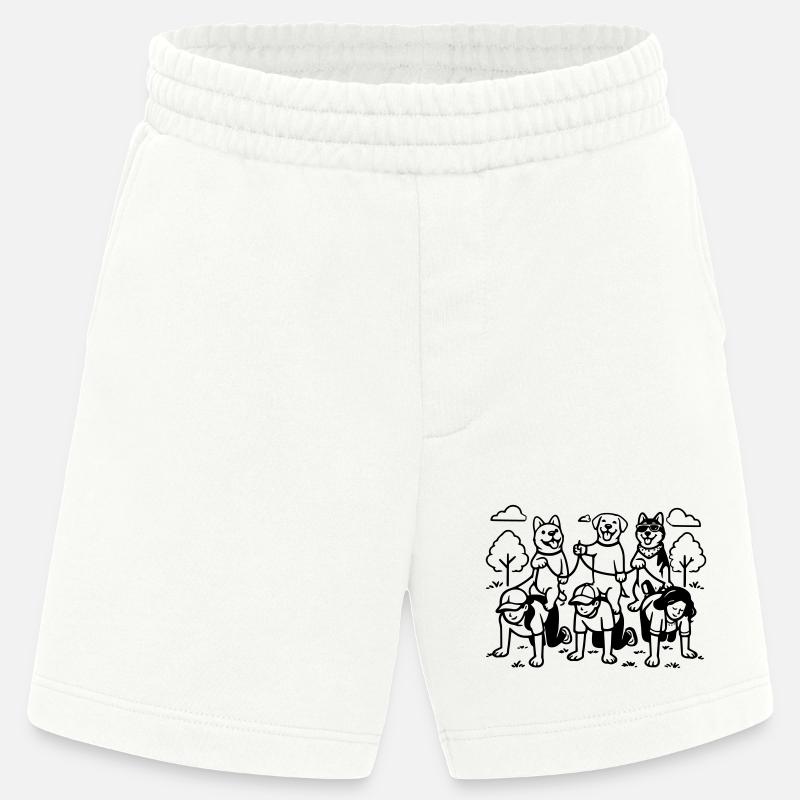 Gassi Gehen Dog Edition dog rules - Heavyweight Shorts - made by SPREAD - OFF WHITE