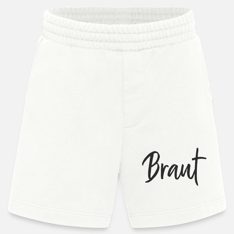 Braut Handlettering Design - Heavyweight Shorts - made by SPREAD  - OFF WHITE