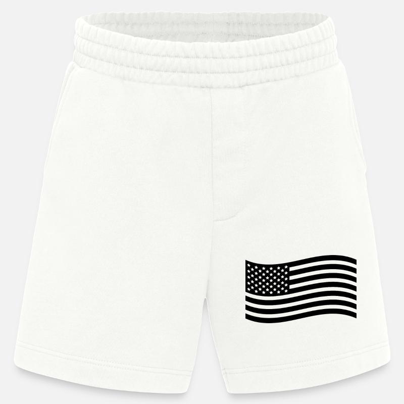 Utiliser des drapeaux - Short bio épais fabriqué en UE - OFF WHITE