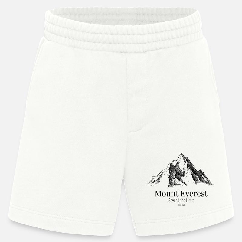 Mount Everest jenseits der Grenze - Heavyweight Shorts - made by SPREAD  - OFF WHITE