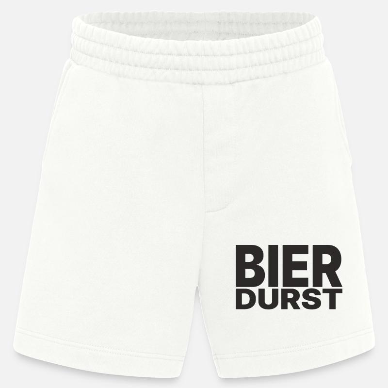 Bierdurst – Zeit für ein kühles Bier - Heavyweight Shorts - made by SPREAD  - OFF WHITE