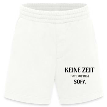 Keine Zeit – Date mit dem Sofa - Heavyweight Shorts - made by SPREAD  - OFF WHITE - Vorne