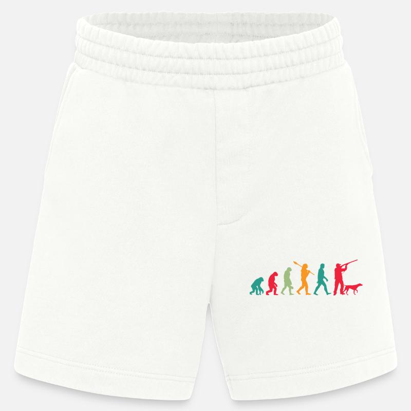 Die Evolution der Jäger - Heavyweight Shorts - made by SPREAD  - OFF WHITE