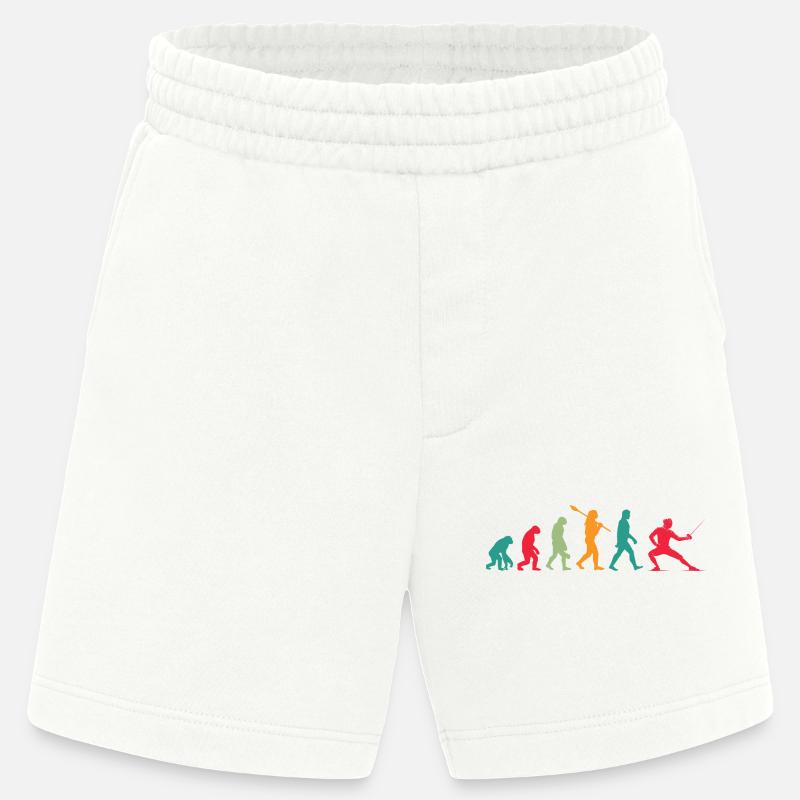 Évolution de l’escrime - Short bio épais fabriqué en UE - OFF WHITE