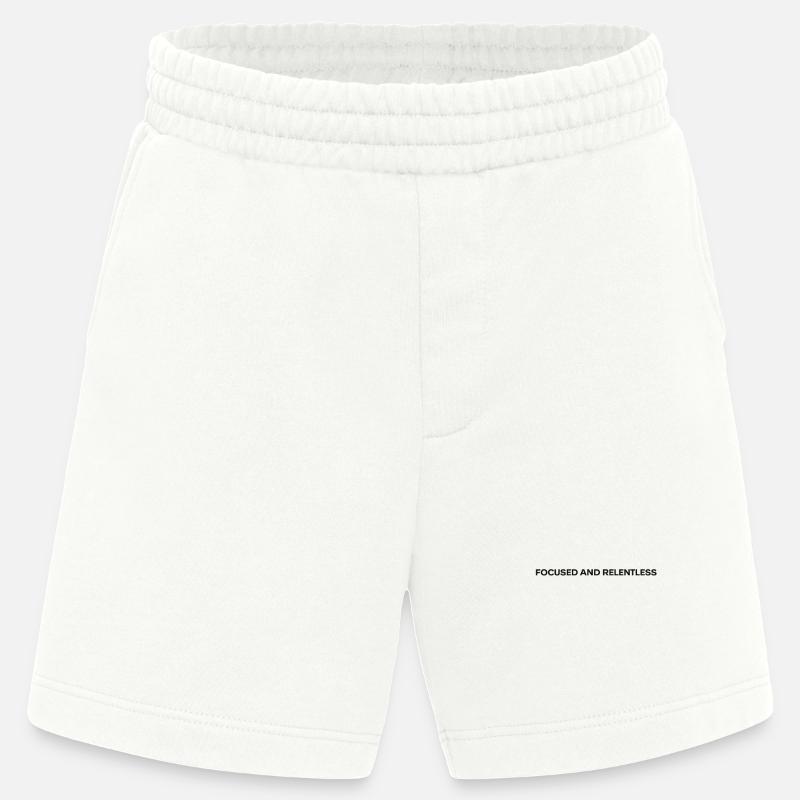 Typographie ciblée et implacable - Short bio épais fabriqué en UE - OFF WHITE