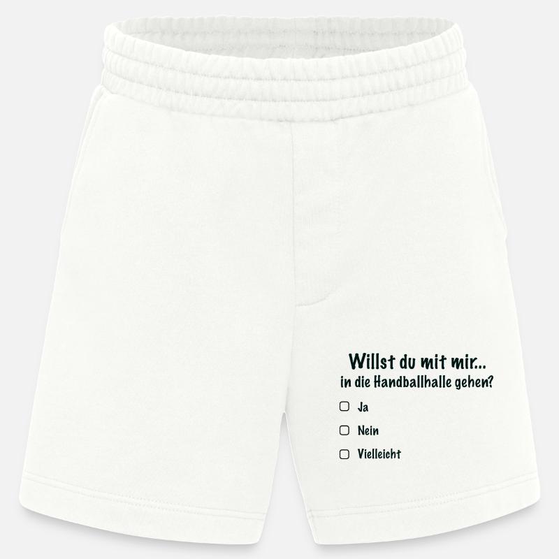 Handballdate Spruch Einladung (Schwarz) - Heavyweight Shorts - made by SPREAD  - OFF WHITE