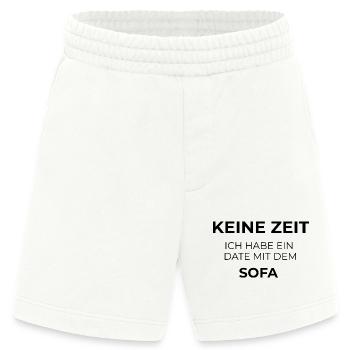 Keine Zeit – Ich habe ein Date mit dem Sofa - Heavyweight Shorts - made by SPREAD  - OFF WHITE - Vorne