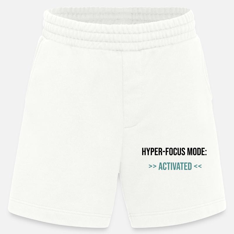 Mode Hyper-Focus : Activé - Déclaration - Short bio épais fabriqué en UE - OFF WHITE