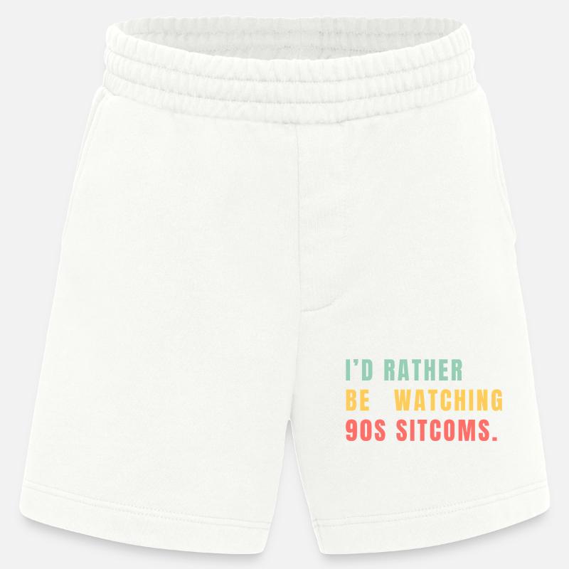 I’d Rather Be Watching 90s Sitcoms - Heavyweight Shorts - made by SPREAD - OFF WHITE
