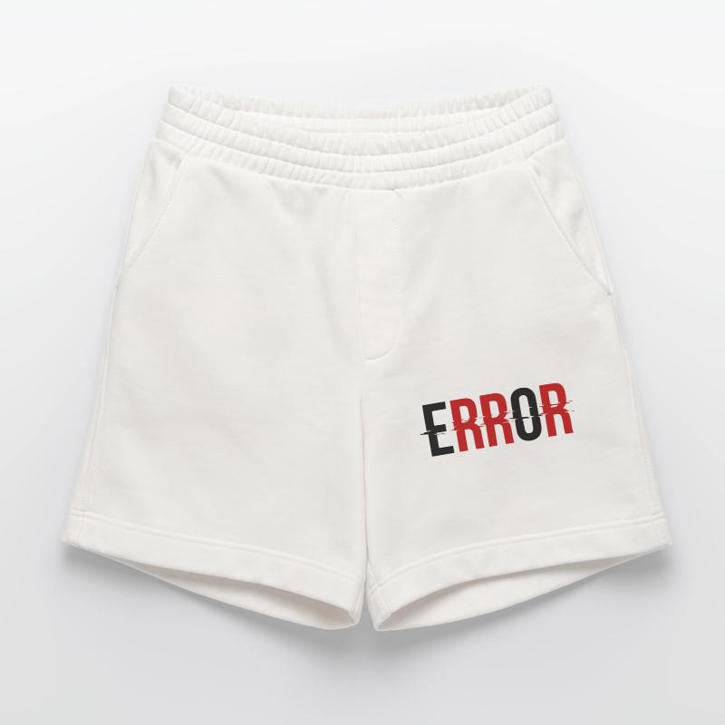 Error Glitch-Design Error Message Heavyweight Shorts - made by SPREAD 