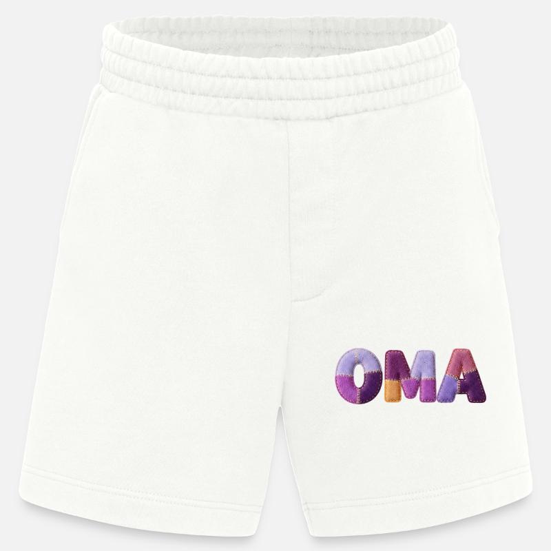 Oma Patchwork Buchstaben Top Trend - Heavyweight Shorts - made by SPREAD  - OFF WHITE