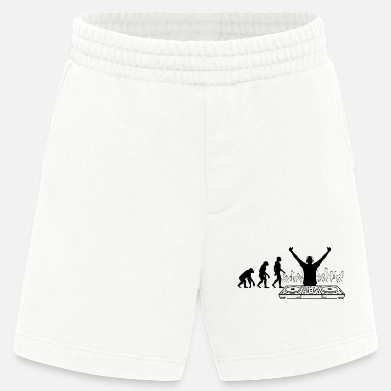 Evolution zum DJ Humor Fun  - Heavyweight Shorts - made by SPREAD  - OFF WHITE