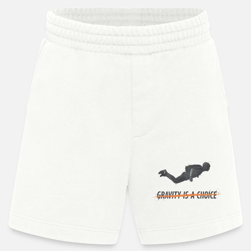 Plongez dans la gravité : un choix - Short bio épais fabriqué en UE - OFF WHITE