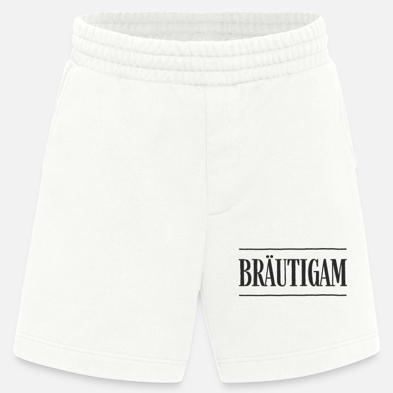 Bräutigam – Hochzeit & Junggesellenabschied - Heavyweight Shorts - made by SPREAD  - OFF WHITE