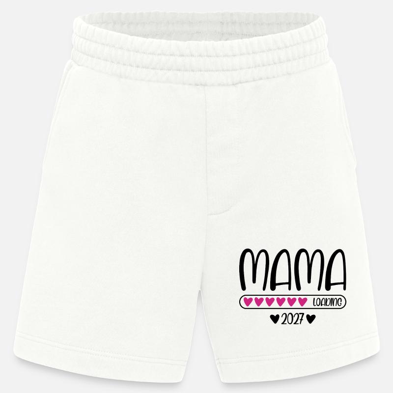 Mama 2027 loading mit Herzchen Ladebalken - Heavyweight Shorts - made by SPREAD  - OFF WHITE