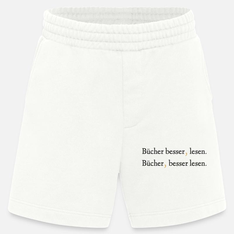 Bücher besser lesen - Ein Statement - Heavyweight Shorts - made by SPREAD  - OFF WHITE