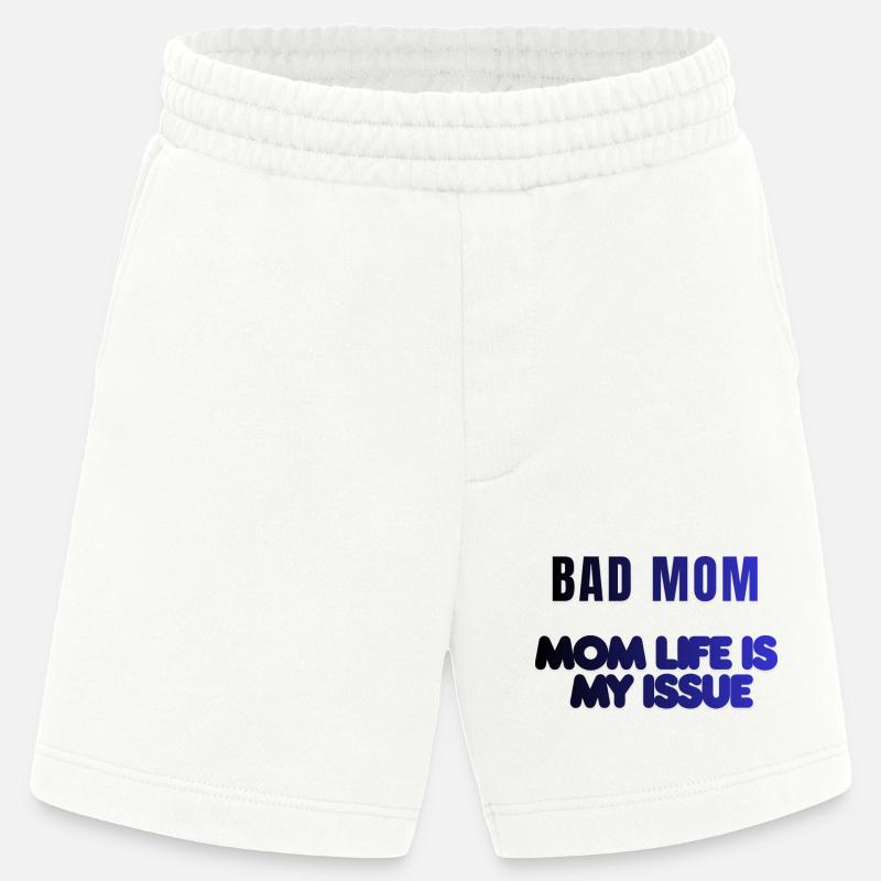 Problème de vie de mauvaise mère - Short bio épais fabriqué en UE - OFF WHITE