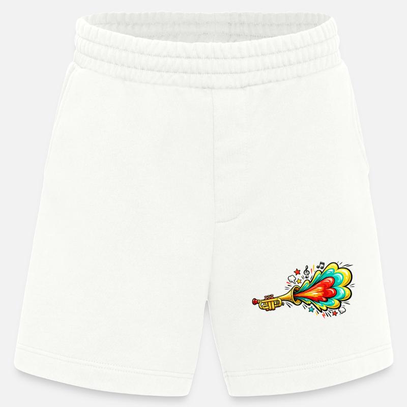 Bunte Trompete Farbexplosion - Heavyweight Shorts - made by SPREAD  - OFF WHITE