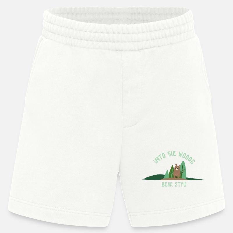 Bär Stil Im Wald Illustration - Heavyweight Shorts - made by SPREAD  - OFF WHITE