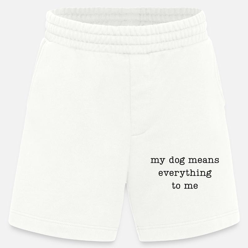 Mon chien compte tout pour moi - Short bio épais fabriqué en UE - OFF WHITE