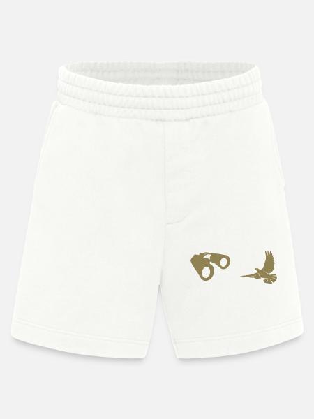 Minimalist Bird Watching Silhouette - Heavyweight Shorts - made by SPREAD  - OFF WHITE